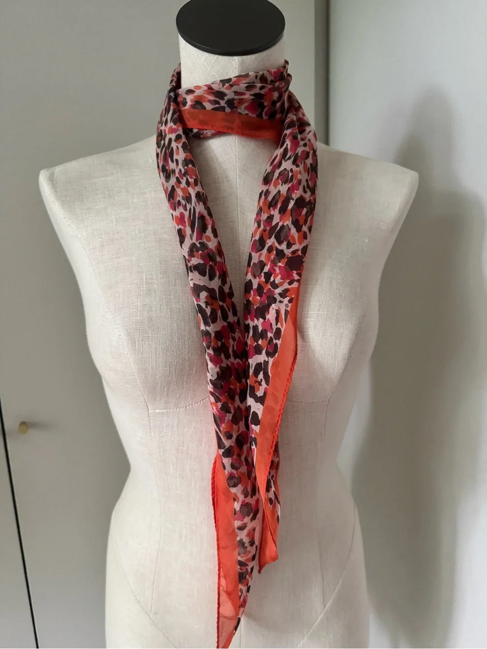 Furla Silk Scarf Leopard Cheetah Print